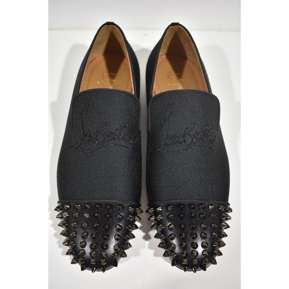 Christian Louboutin Navy Spooky Flat Black Spike Oxford Dress Loafer 42 9 main image 5